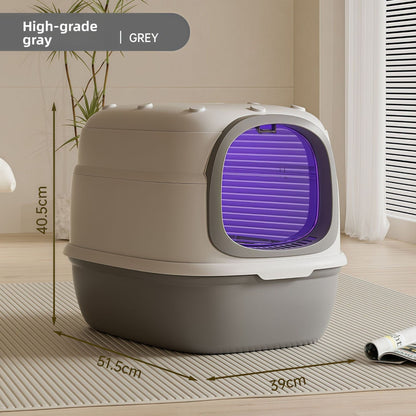 Enclosed Cat Litter Box with UV Light - Furrwell Pets