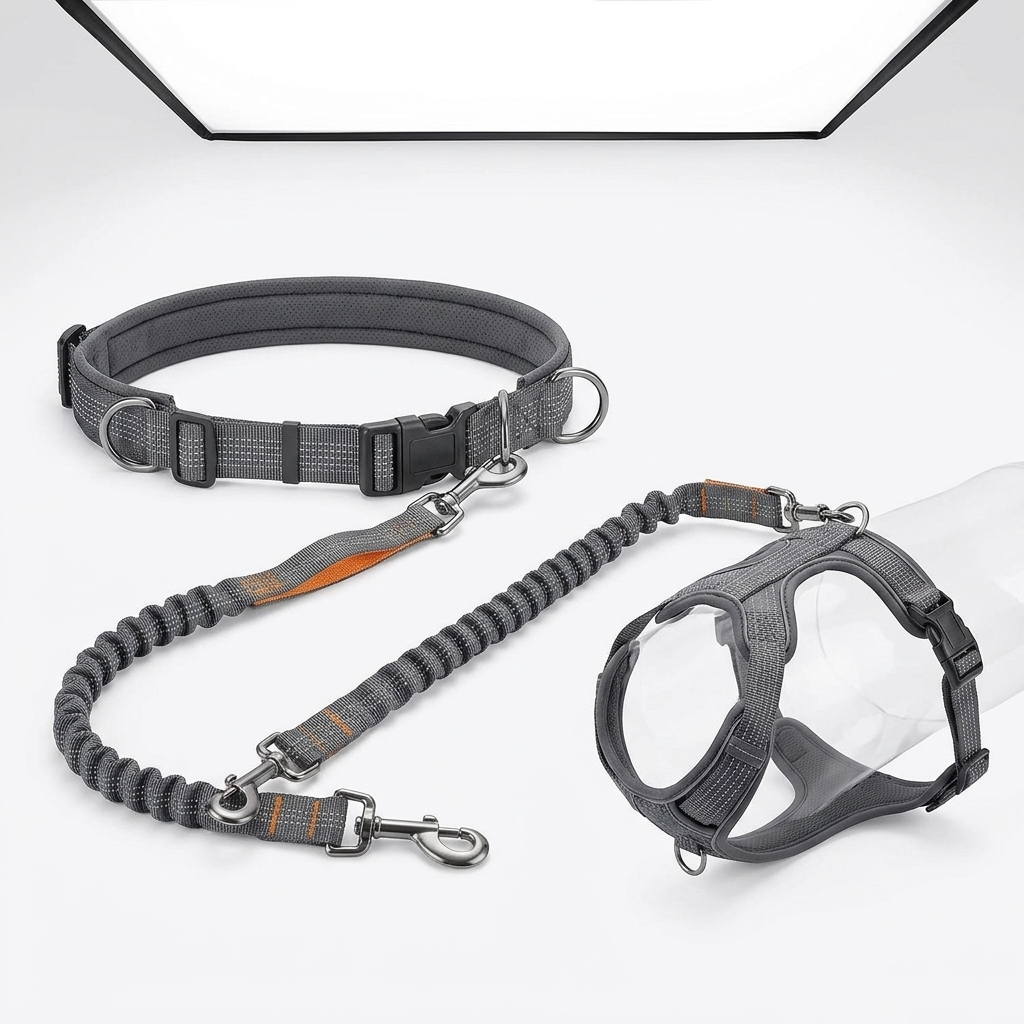 Hands-Free Dog Leash with Harness studio product photo - Furrwell Pets