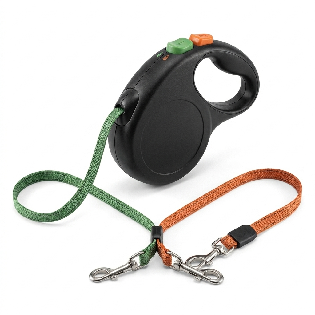 Retractable Dual Dog Walking Leash - Studio