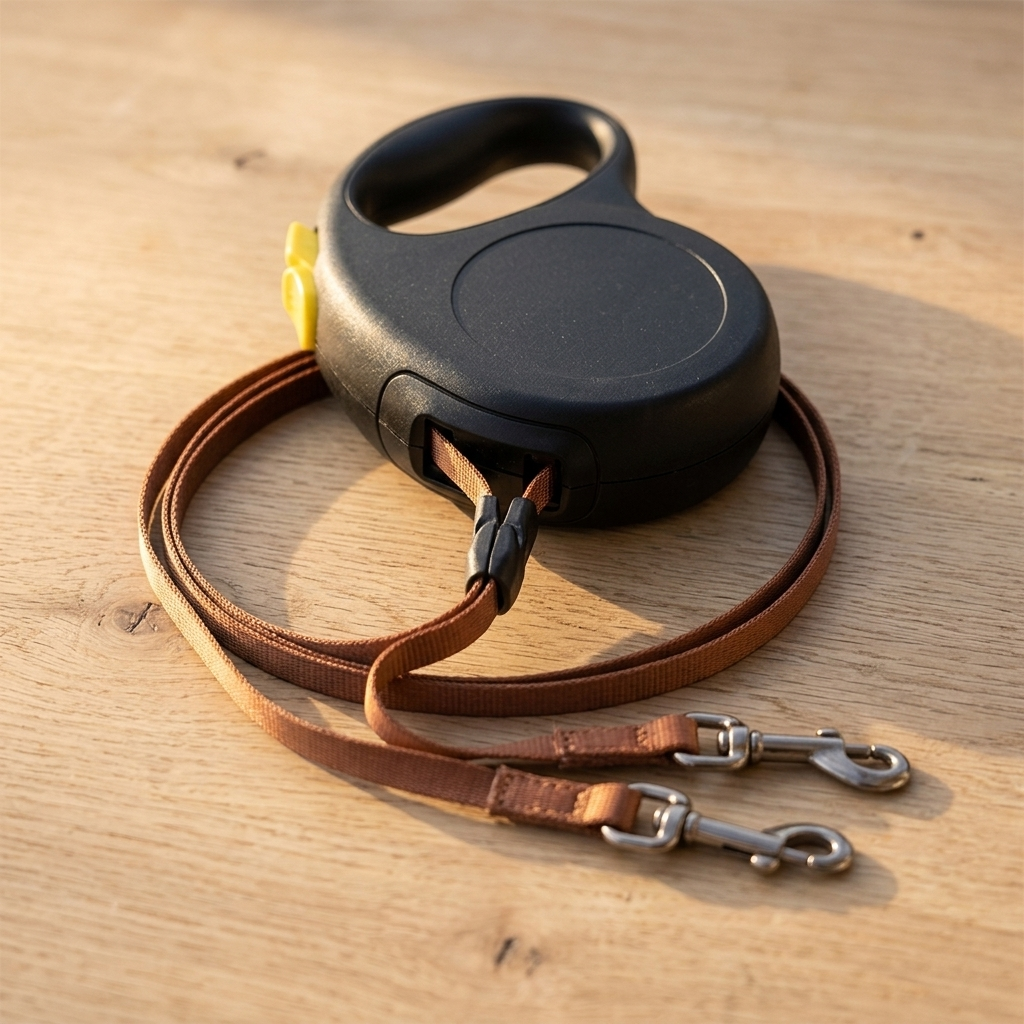 Retractable Dual Dog Walking Leash - Detail
