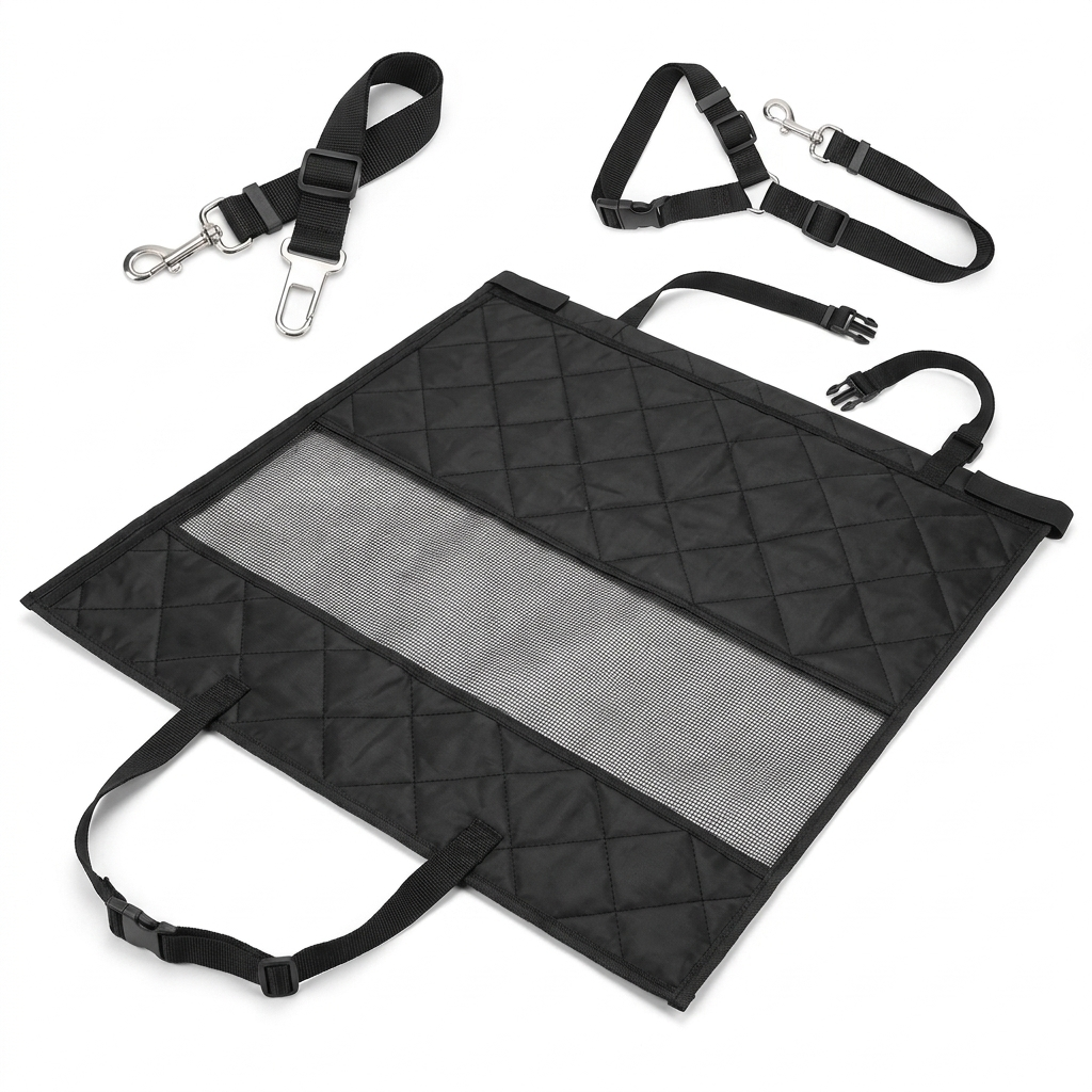 pet mesh quilted mat dog car mat - studio product photo