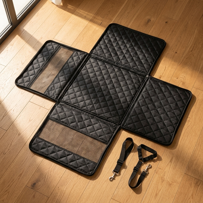 pet mesh quilted mat dog car mat - material texture detail