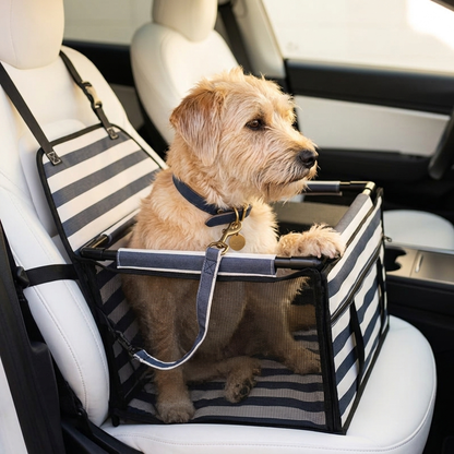Waterproof Dog Car Mat Pet Safety Seat - Frame-Navy Blue