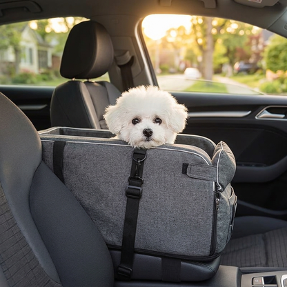 Car-mounted small dog kennel - Gray Square Classic -O70