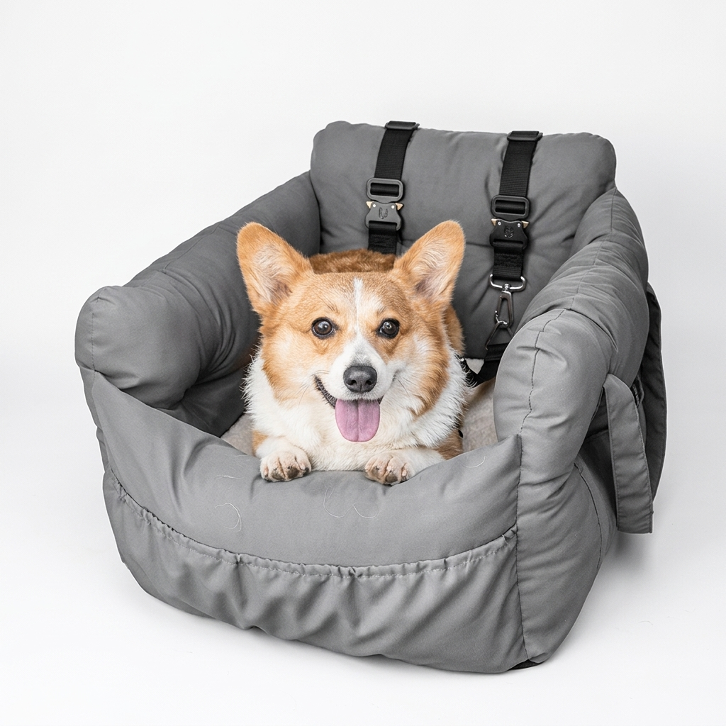 Car-Mounted Dog Safety Seat - studio product photo