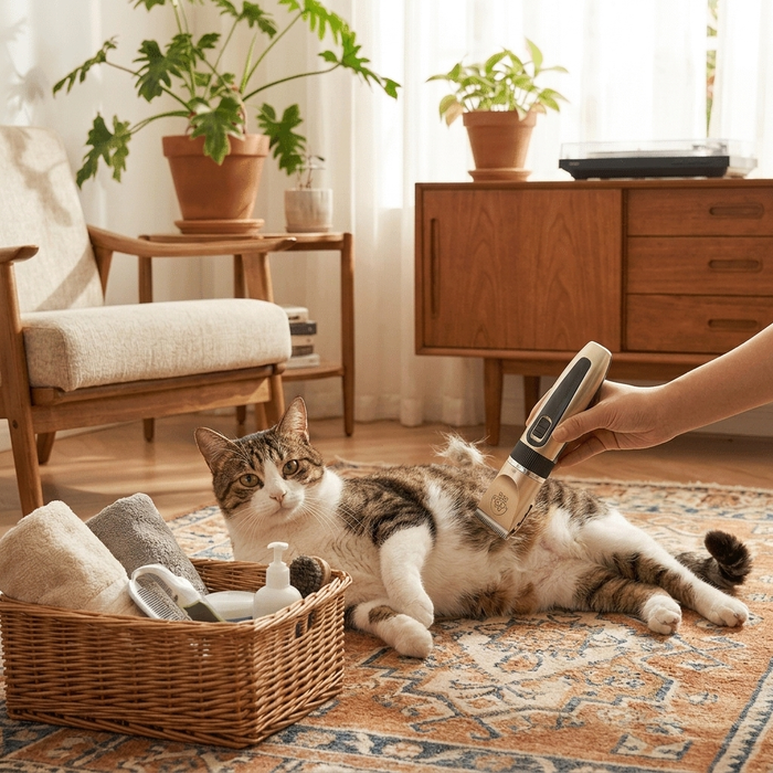 Cordless Pet Grooming Clipper - Lifestyle