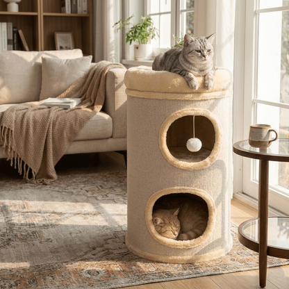 Sisal Cat Nest with Scratching Post - Lifestyle Bucket
