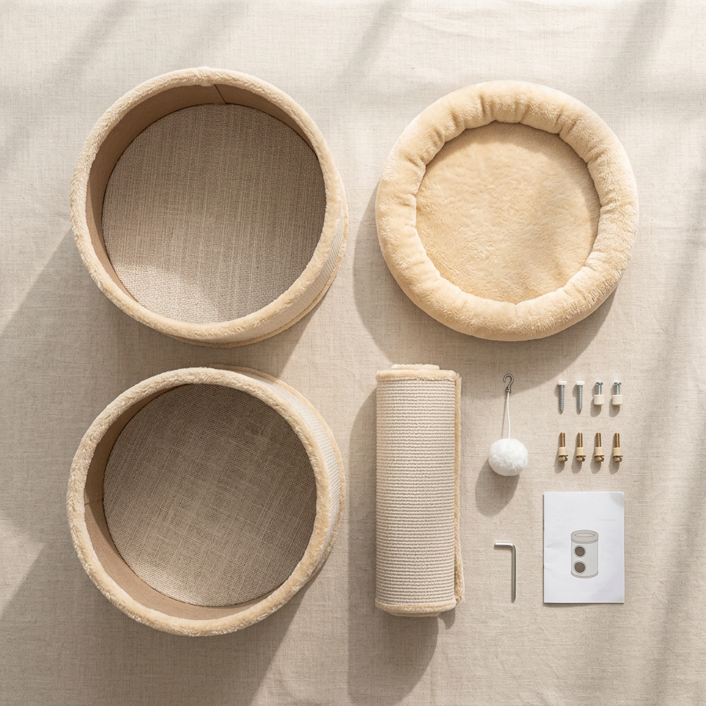 Sisal Cat Nest with Scratching Post - Detail
