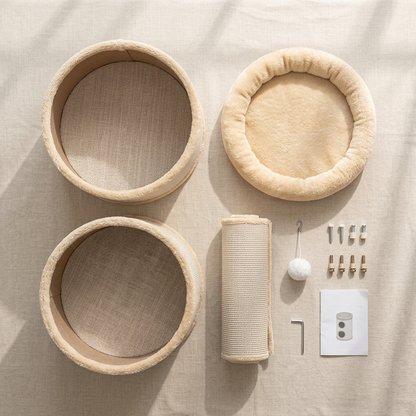 Sisal Cat Nest with Scratching Post - Detail