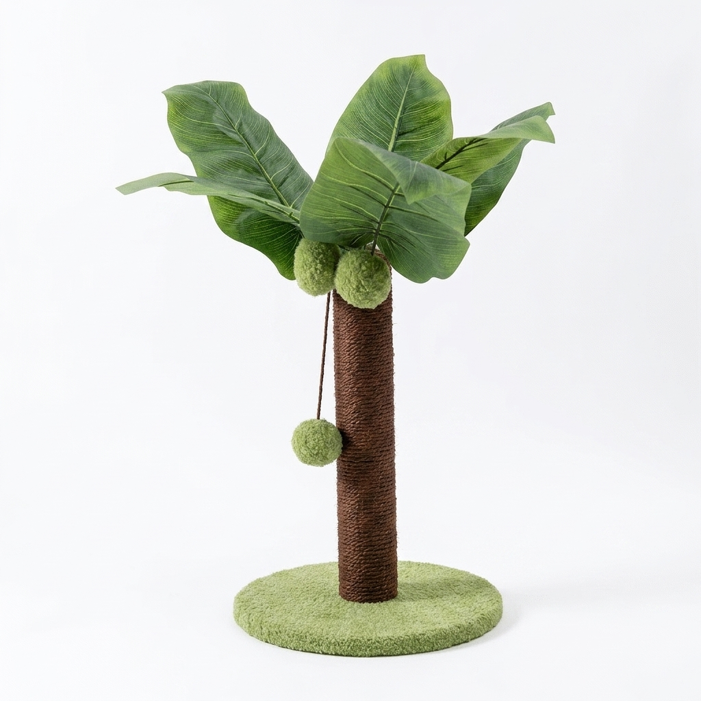 Sisal Cat Scratching Post, coffee, studio product photo - Furrwell Pets