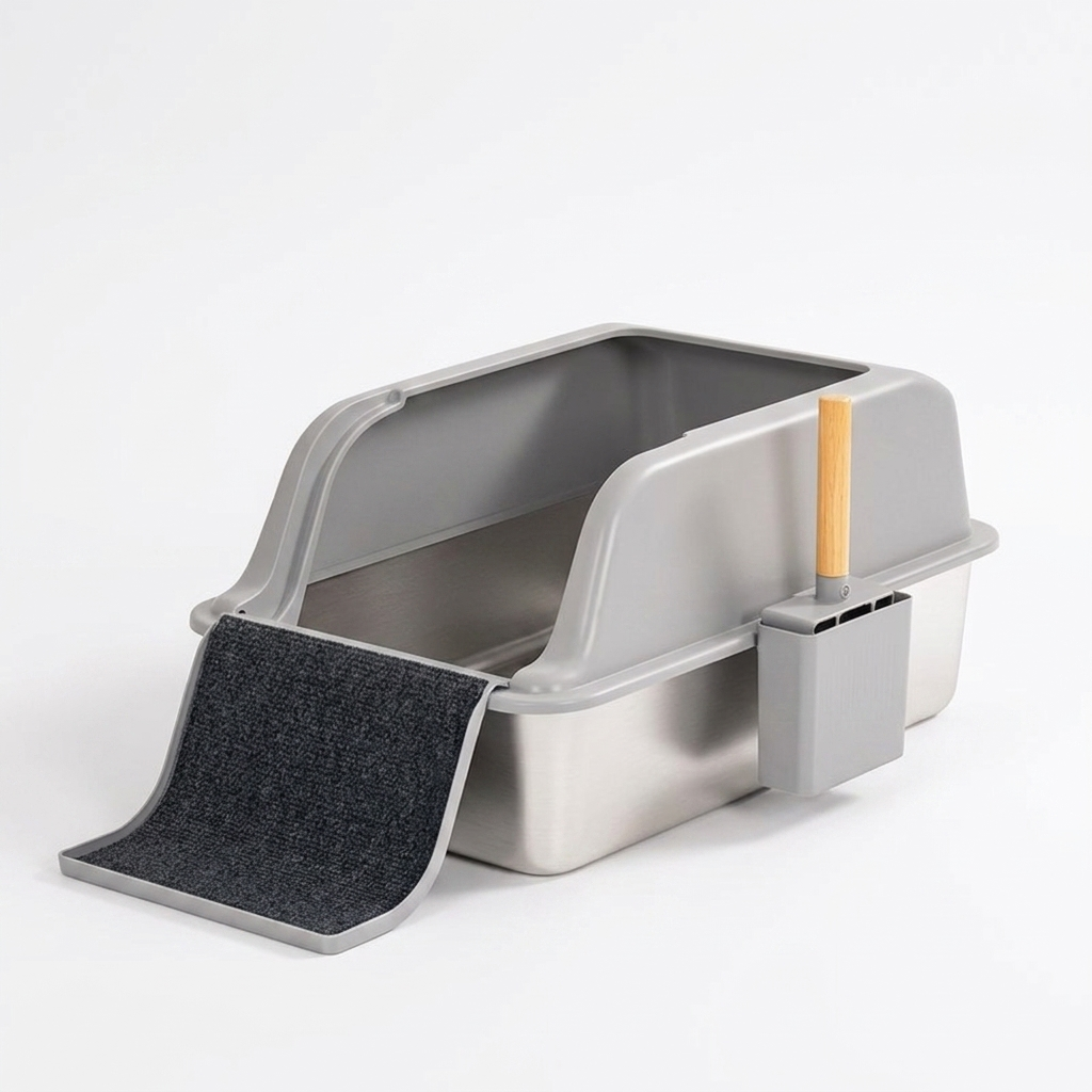 Stainless Steel Cat Litter Box - studio
