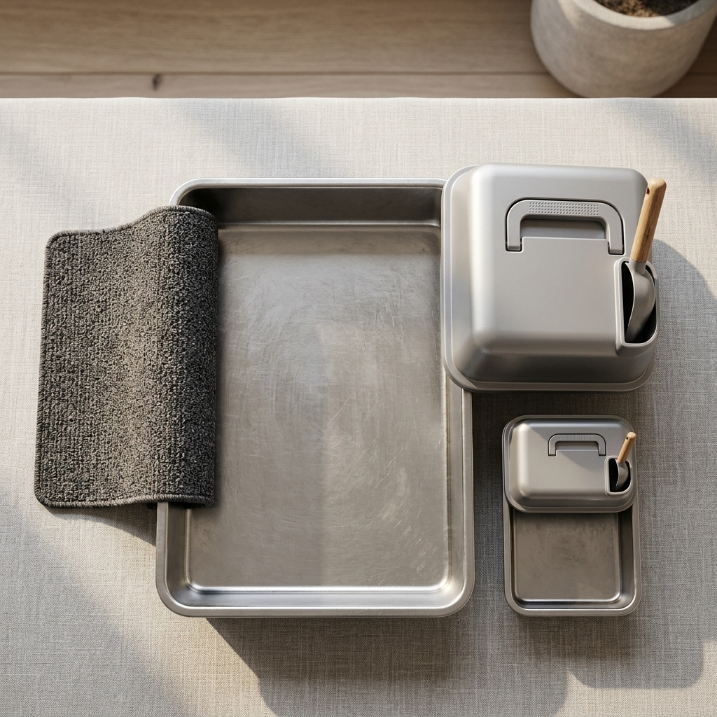 Stainless Steel Cat Litter Box - detail