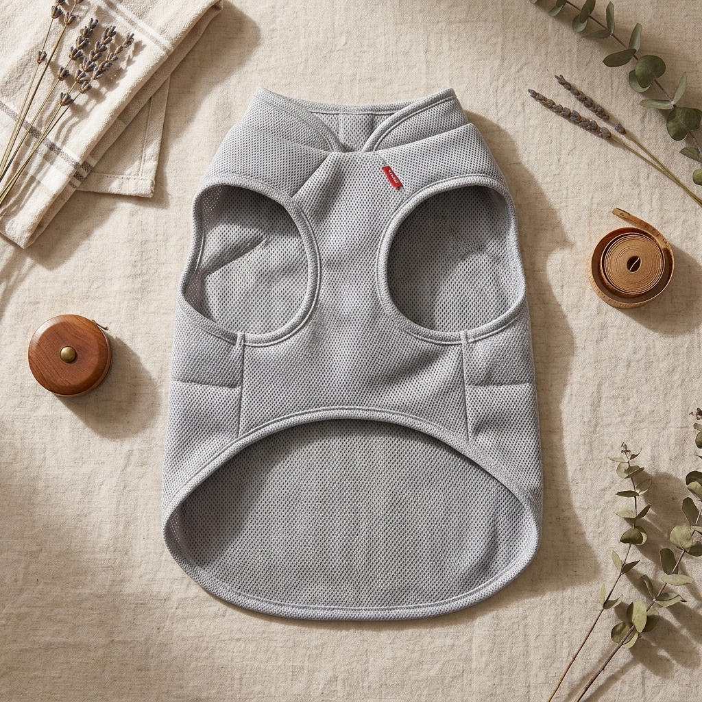 Dog Summer Cooling Vest - detail flat lay photo